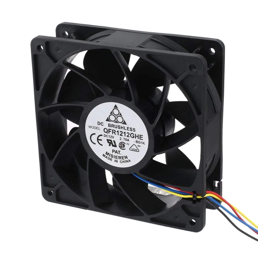 

6000RPM DC12V 2.7A Miner Cooling Fan 4-Pin Connector Brushless Replacement Cooler For Antminer Bitmain S7 S9 Easy Installation