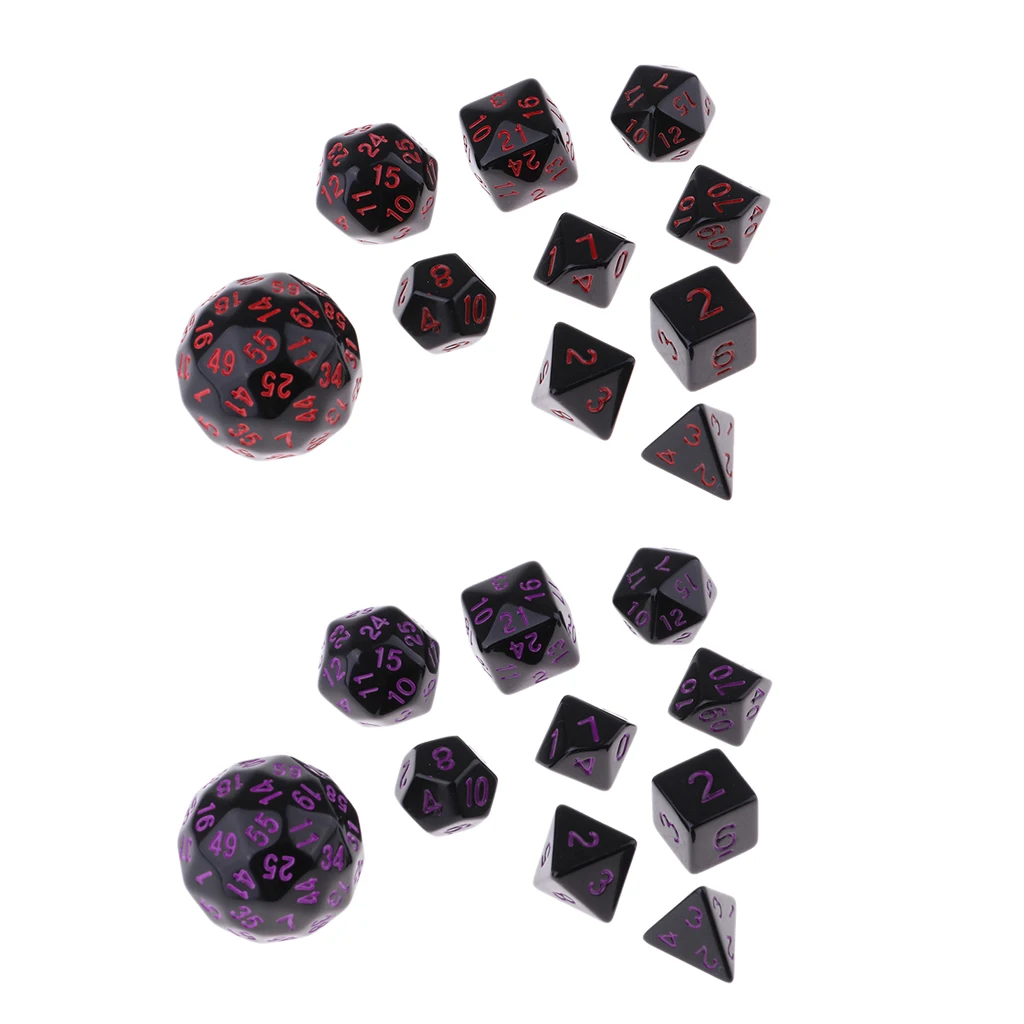 Wholesale 20 Pieces Acrylic Polyhedral Dice Set Table Board Game Party Game Accessory Colors for D&D DnD RPG Pub Drinking