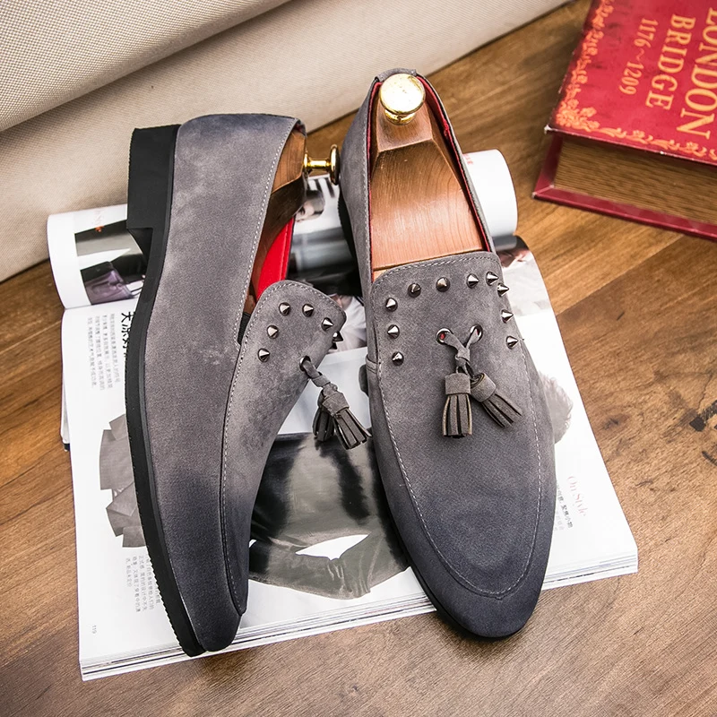 spiked tassel genuine leather men shoes luxury brand rivet designer 2018 male footwear formal dress studded oxford shoes for men (28)