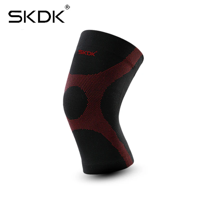 SKDK, 1 шт., спортивные наколенники, мужские, для бега, баскетбола, фитнеса, мужские, iscus, против травм, для девушек, летние, тонкие, вязаные, наколенники, теплые, защитное снаряжение - Цвет: Красный
