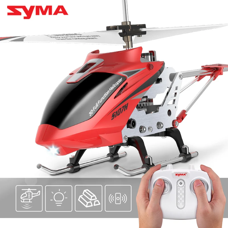 S107H 3.5CH RC Helicopter RTF Remote control RC toy Gift with Gyro Single Propeller original Box package red yellow color