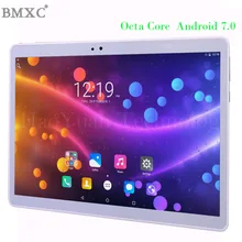 Новинка 2017 планшет 10 дюймов Android 7.0 Tablet PC Octa core Восемь ядерных планшеты 4 г планшетных ПК 64 ГБ Встроенная память 1920*1200 HD WI-FI GPS металла Tablet Bluetooth планшетный компьютер