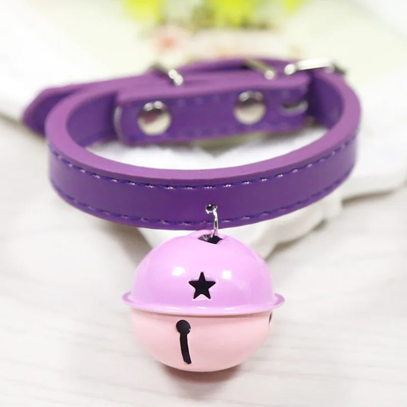 Adjustable PU Leather Bell Cat Collar Puppy Pet Collar for Cats Baby Dogs Puppies Pet Producst Cat Accessoires5