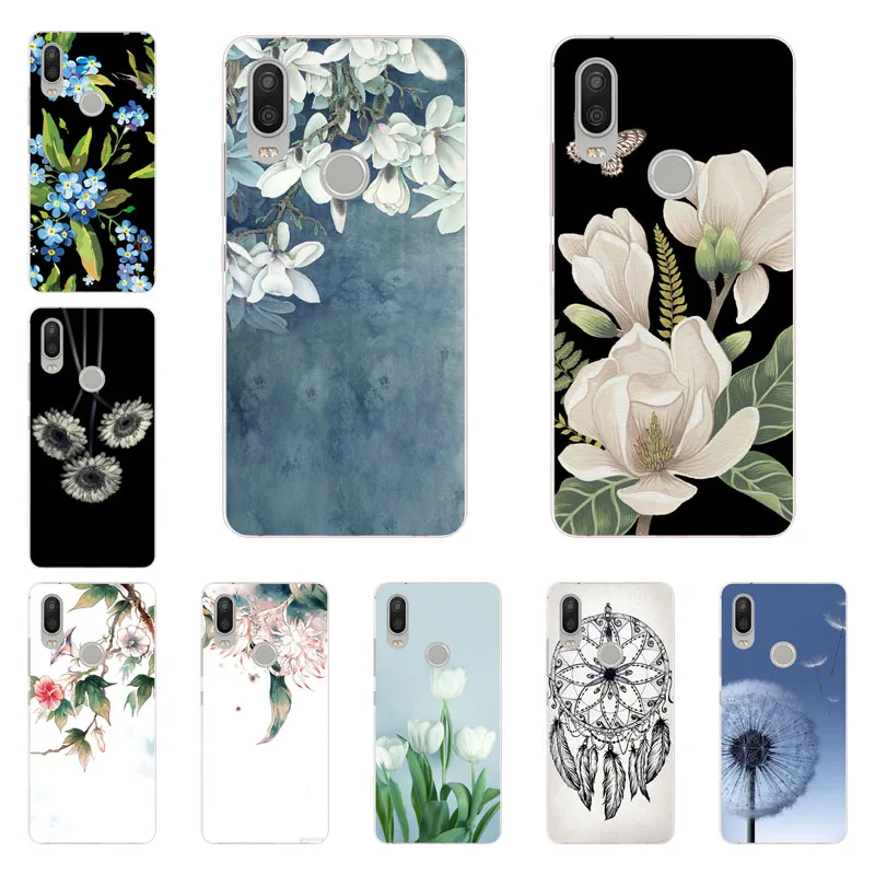 

for BQ Aquaris X2 Pro Case,Silicon White Floral Painting Soft TPU Back Cover for BQ Aquaris X2 Phone protect Bags shell