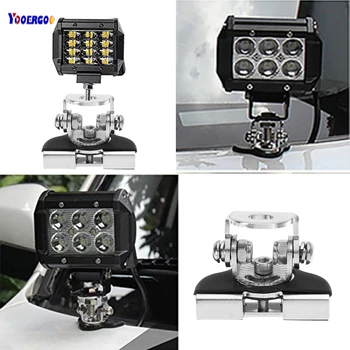 

Hot sale Mounting Brackets For Car Led Working Lights Clips Holder Install On Engine Cover Hood SUV Offroad Car Truck ATV