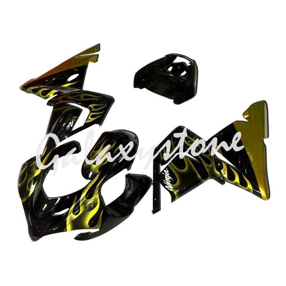 

Fit for Kawasaki NINJA ZX10R 2004-2005 ABS Plastic Fairing Bodywork Set Black+Gold