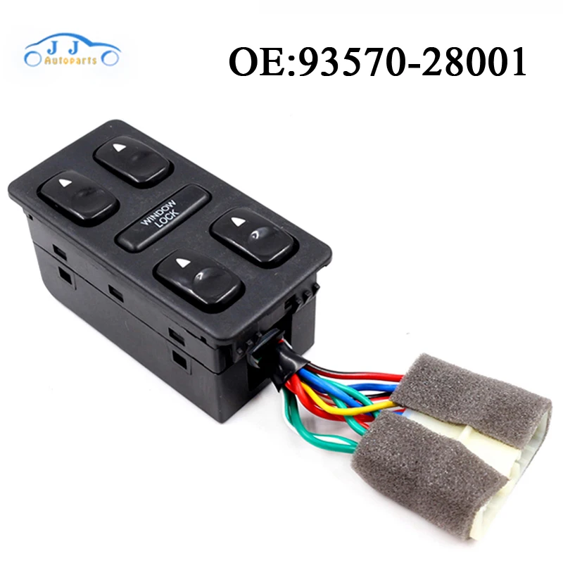 93570-28001 Front Left Driver Side Electric Power Master Window Switch for 1992 1993 1994 Hyundai Elantra Galloper