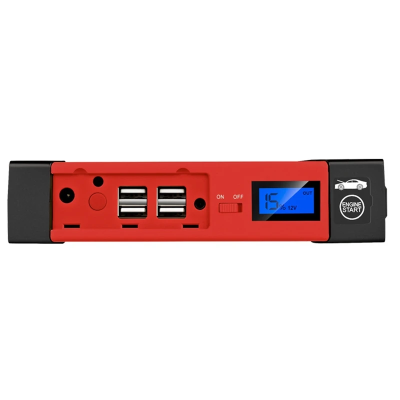 MOOL Мобильная мощность 20000 мАч автомобильный стартовый усилитель 4 Usb аварийный поисковый светильник зарядное устройство с американской стандартной вилкой черный и красный пластик