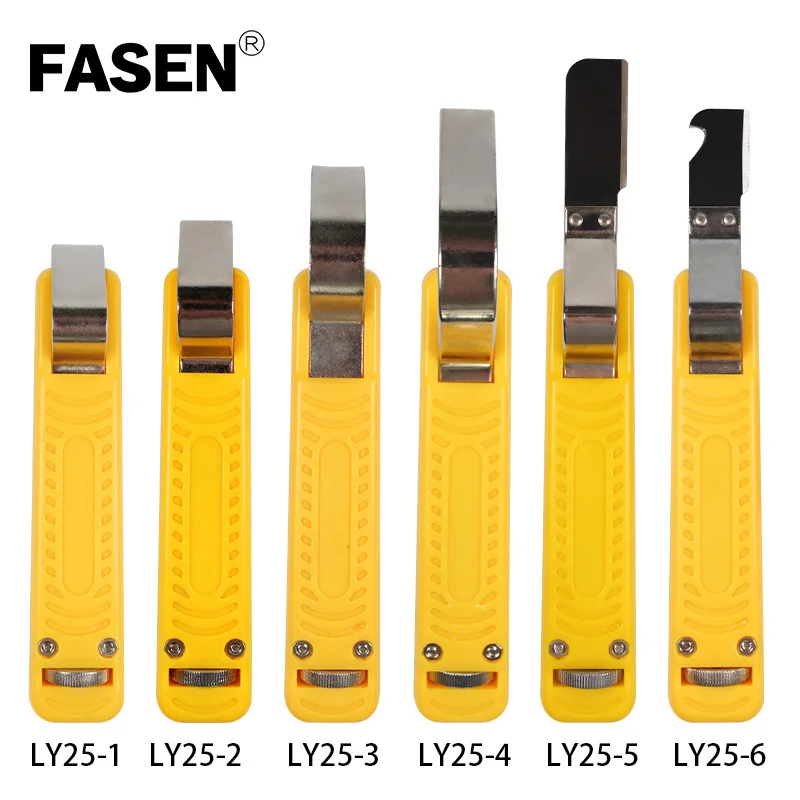 

FASEN LY25-1 Two pcs Portable Cable knife wire stripper tool for stripping round PVC cable diameter 4-16mm & 8-28mm