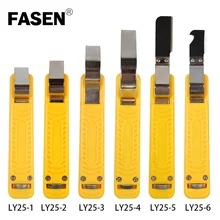LY25-1/LY25-6 Two pcs Portable Cable knife wire stripper tool for stripping round PVC cable diameter 4-16mm & 8-28mm ratchet wheel type stripper cable knife pg 5 cable stripper for 25mm comm pvc lv cable stripping tool cable stripping knife