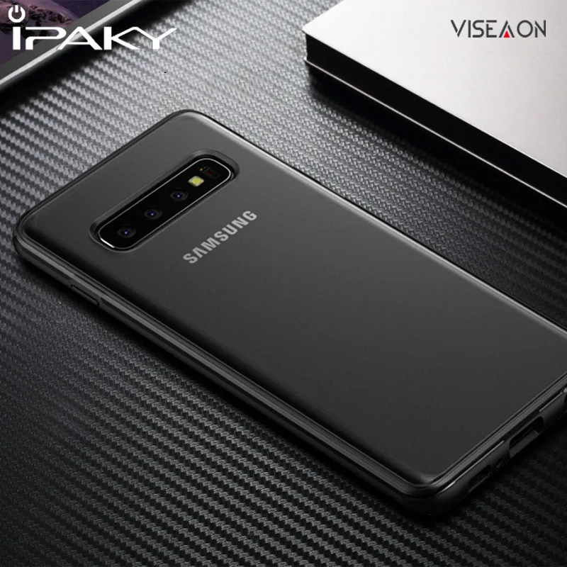 

S10 Case iPaky Ultra Thin Shockproof Coque For samsung galaxy S10 PLUS PC Silicone Cover For galaxy s10e s 10 plus Phone Cases