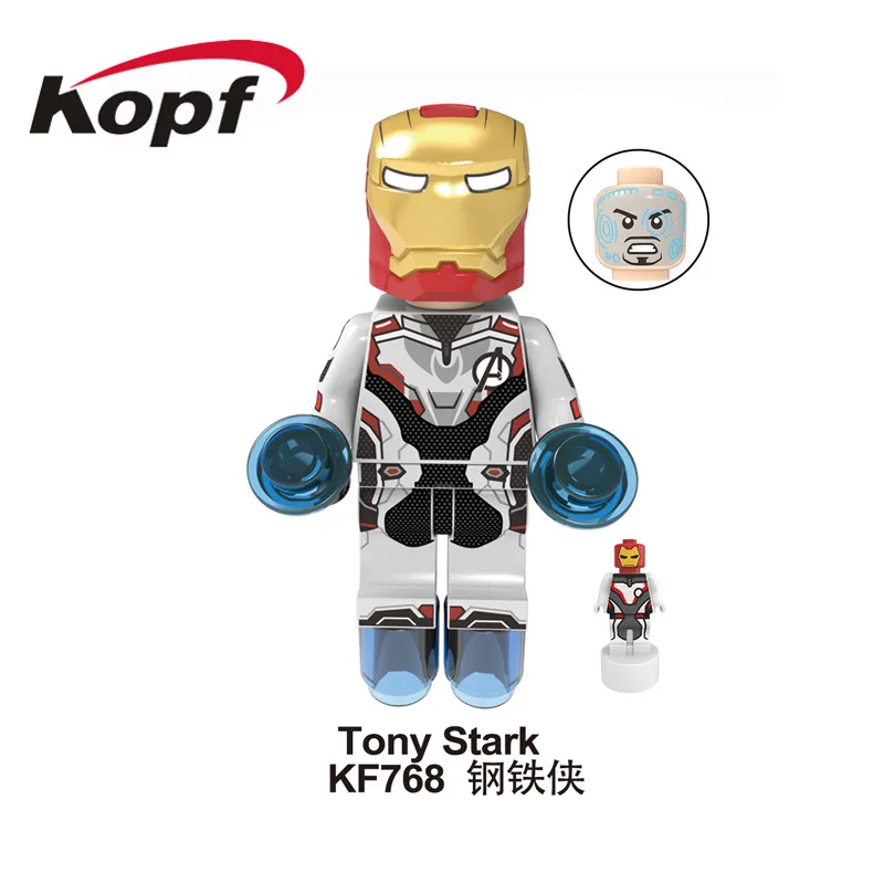 

Single Sale Building Blocks Avengers 4 Endgame Space Suit With Micro Figures Tony Stark Thor For Children Education Toys KF768