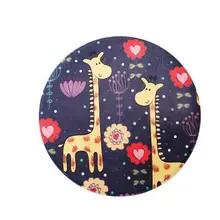 Круглый Мультфильм Жираф шаблон ковер нескользящий напольный коврик для спальни прикроватная напольная ковер крытый коврик для детских игр