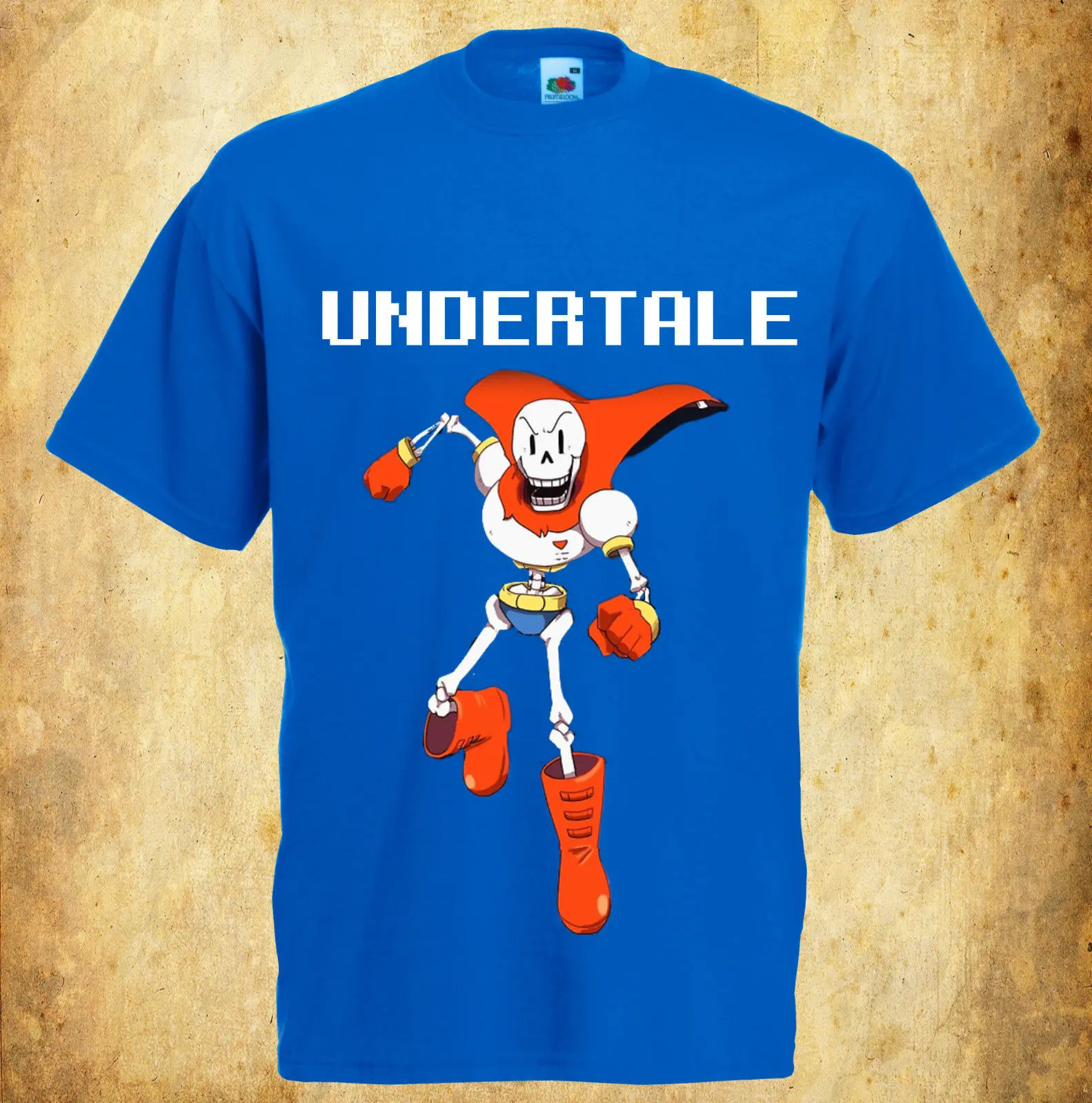 Футболка UNDERTALE INSPIRED PAPYRUS SKELLINGTON игровая Паровая футболка с мультипликационным