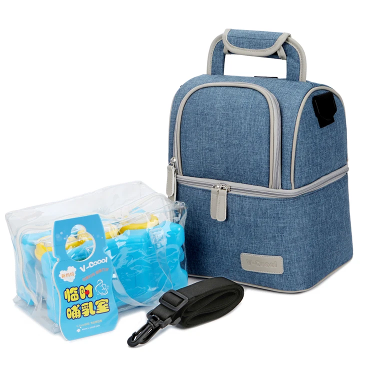 Высококачественная двухслойная Модная Портативная сумка для обеда, сумки для еды, сумки для пикника для женщин, Термосумка для обеда, Детская сумка для молока, 3 цвета