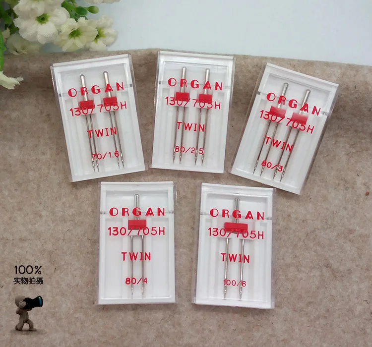Иглы Organ 130/705H двойная игла для стрейчевой трикотажной ткани бытовая швейная