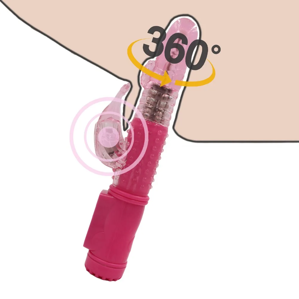 Doppel Vibratoren für Frauen Rotierenden Klitoris Vagina Dildo Realistische Kaninchen Vibrator Sex Spielzeug für Frau Spielzeug für Erwachsene Sex-Shop 