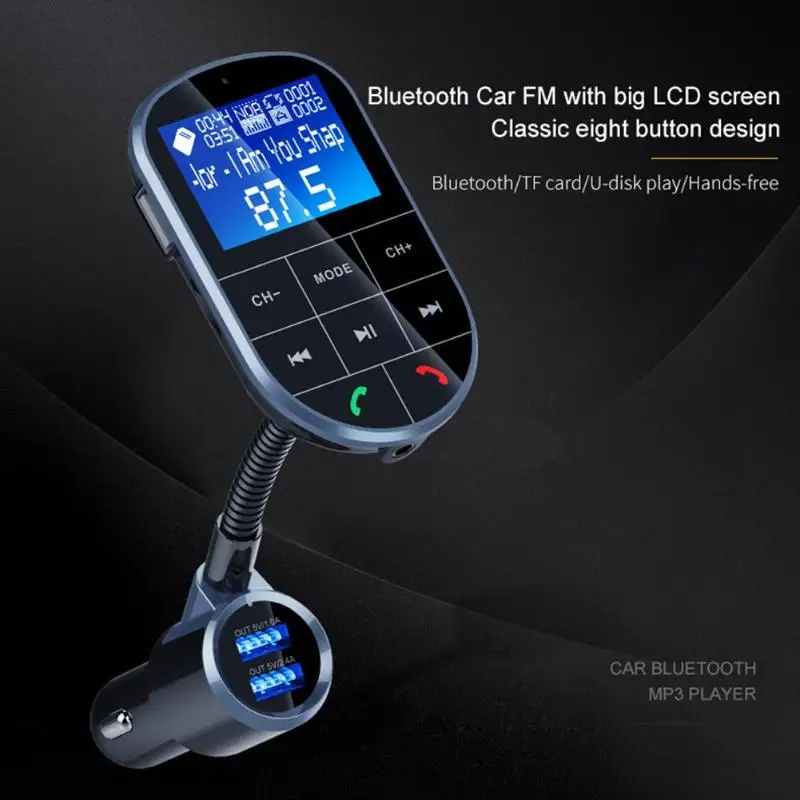 BC37 автомобиля Mp3 плеер FM Беспроводной Bluetooth передатчик модулятор Автомобильный комплект MP3-плеер Dual USB Зарядное устройство