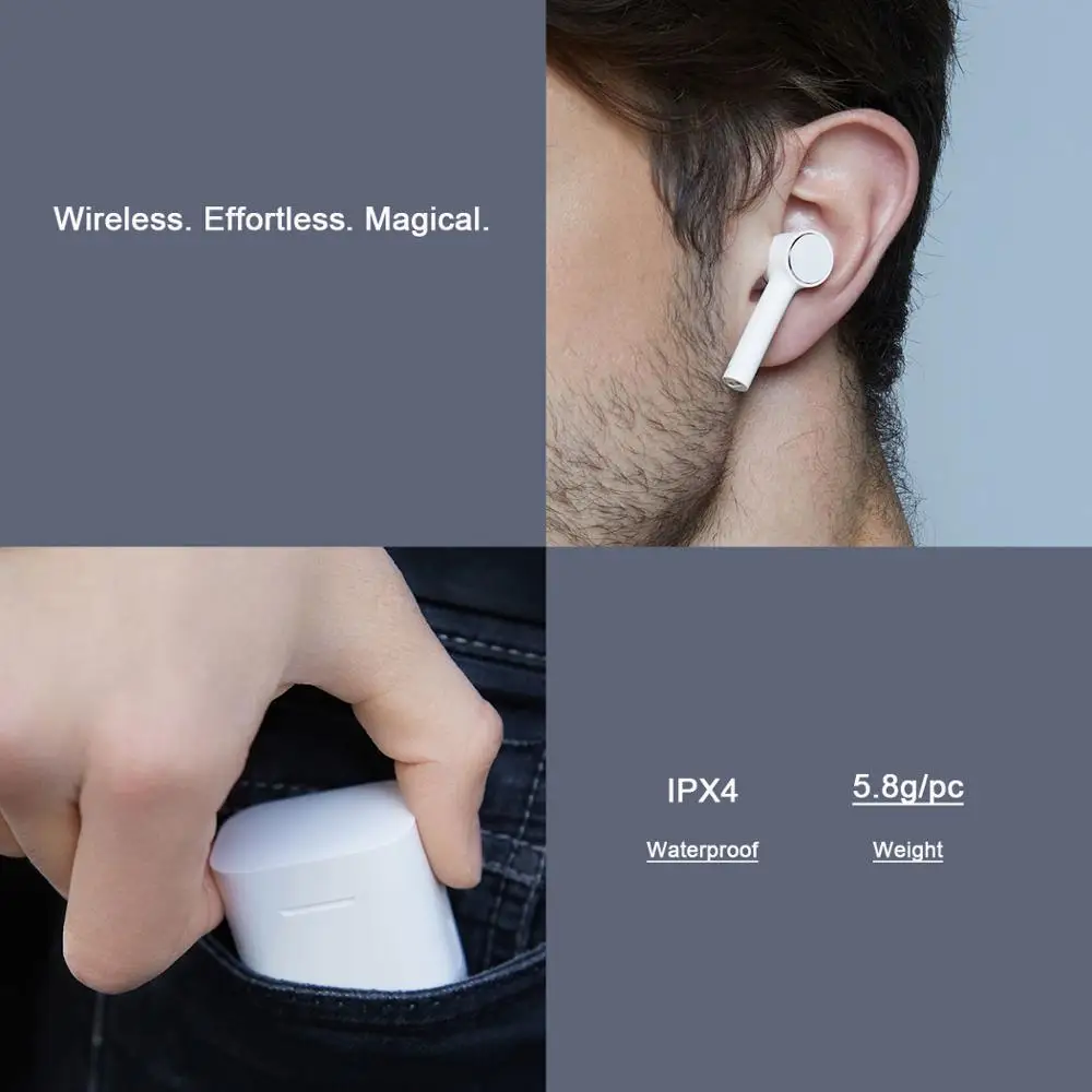 В наличии Xiao mi Airdots Pro TWS беспроводные наушники True Bluetooth ANC переключатель ENC HD