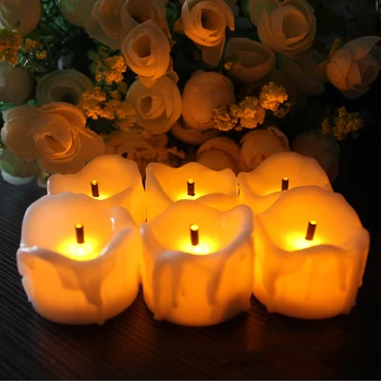 

Baoblaze Battery Operated Romantic LED Tea Light Candle Flameless for Wedding Home Bar Decoration