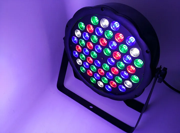 Бесплатная доставка светодиодный прожектор Par 54x3W RGBW SlimPAR Flat с DMX512 DJ 10 шт./лот|can