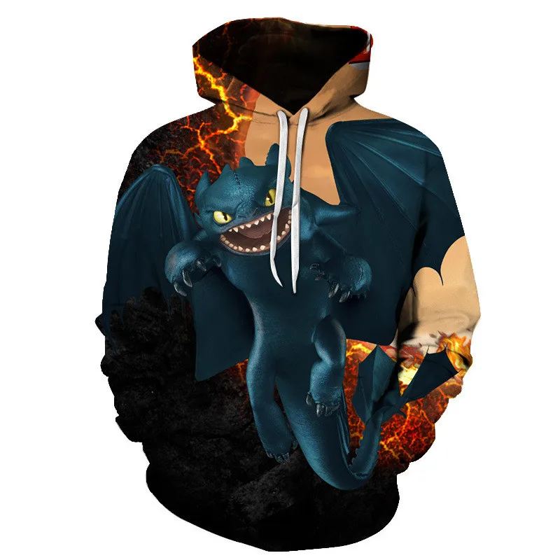How To Train Your Dragon Men's 3D Print Hoodies 2019 New Casual Hip pop Toothless  Printed Sweatshirts Streetweawr Outwear Tops (3)