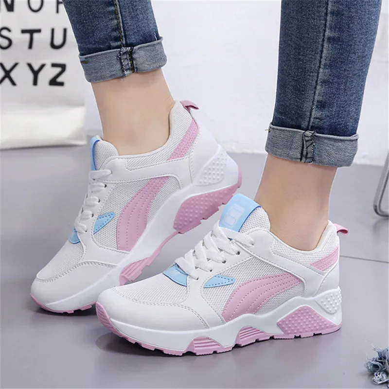 

Women's running shoes 2019 new women's sports shoes mesh breathable flat-bottomed sports shoes gym thick-soled wear-resistant