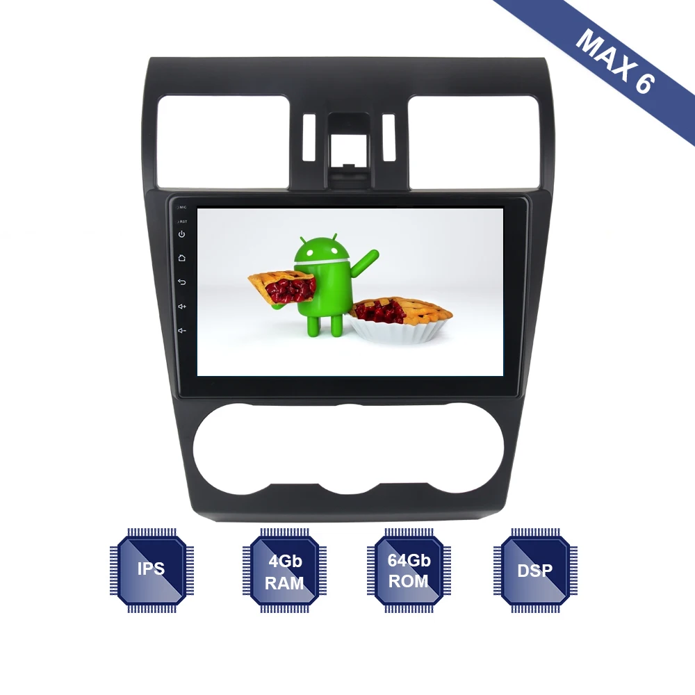 Автомагнитола 2 Din на Android 9 0 с GPS Navi для Subaru Forster 2013 2014 2015 2016 PX6 DSP 2.5D IPS экран 4 Гб 64 ПЗУ