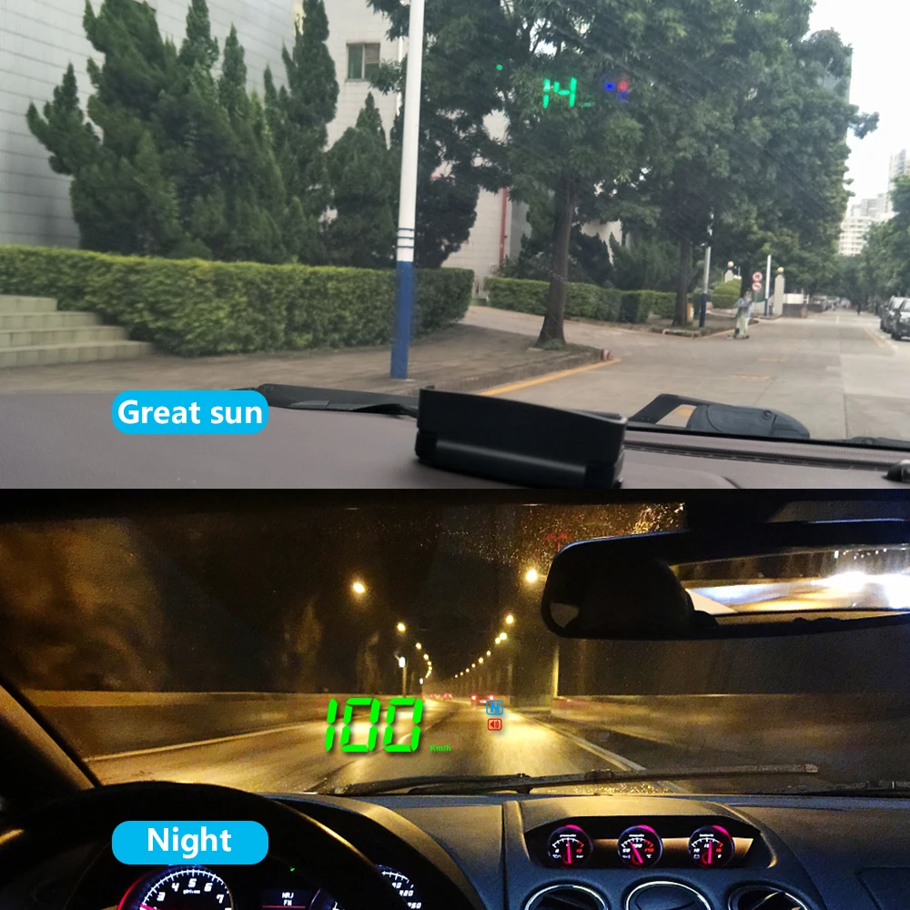 Geyiren A2 HUD gps цифровой спидометр дисплей Overspeed Предупреждение ющий сигнал лобового стекла проектор для автомобиля