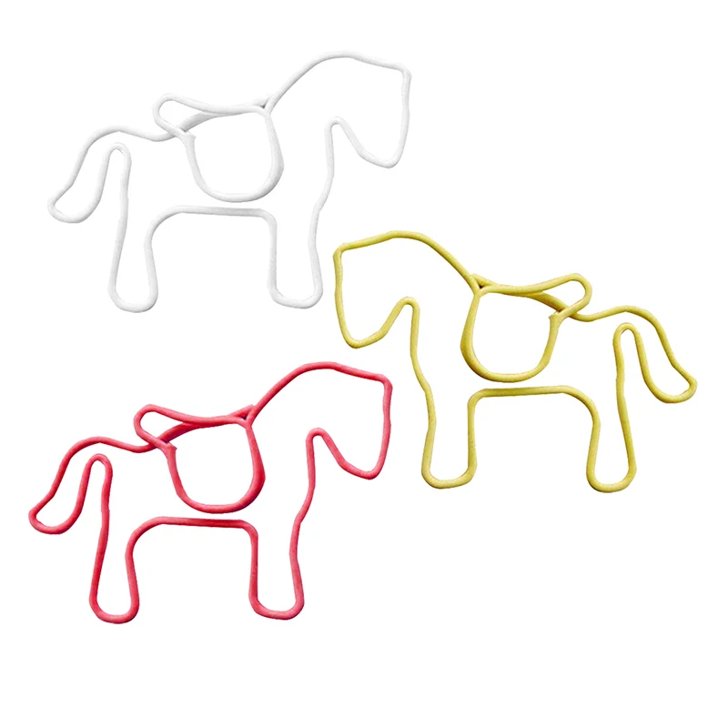

Metal Paper Clips 24 Pieces in PVC Box Horse-SCLL