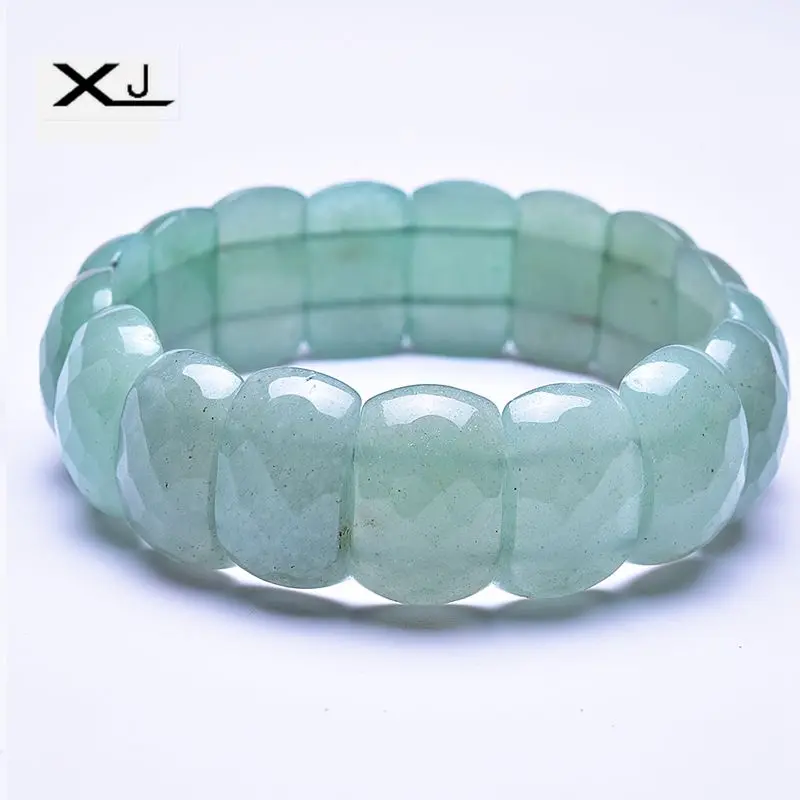 

XIN JIAO Natural Green Jades Stone Bracelet Jewelry Handmade Natural Stone Beads Bracelet Man's Bracelets Creative Gifts