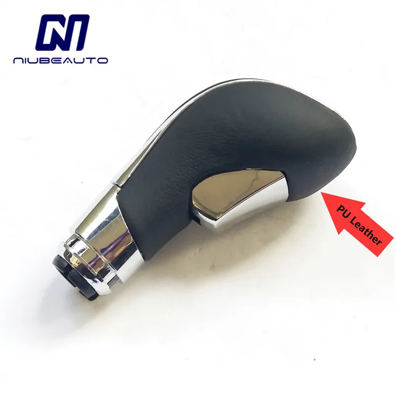 Black PU Leather Automatic Gear Shift Shifter Lever Stick Knob For Opel Vauxhall Buick Regal 20986270 5