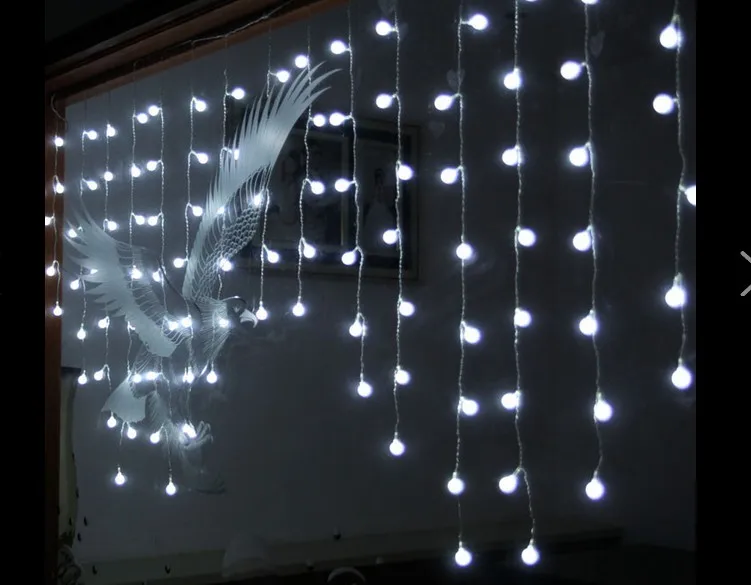 2m 1m104led Ball Light String Holy Birthday Party Arranged Wedding Curtains String Lights Flashing Led Lights Ac110v 250v Curtain String Light String Lightsball Light Aliexpress