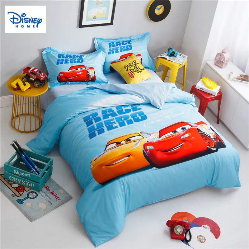 3d Mcqueen Cars Bedding Sets Twin Size Cotton Comforter Duvet