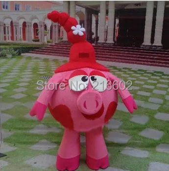 

cosplay costumes Smesharik nyusha Mascot Costume pink pig Advertising Costume adult size Smesharik nyusha Mascot Costume