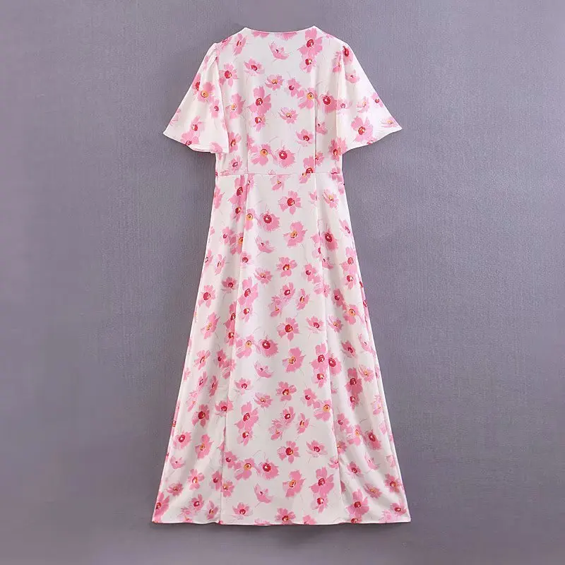 Приталенное платье; Vestido; Xq8-45-9332 платье с цветочным принтом в европейском и американском стиле