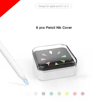 8 pçs silicone substituição ponta protetora caso nib capa pele para apple ipad lápis 1st 2nd stylus touchscreen caneta(China)