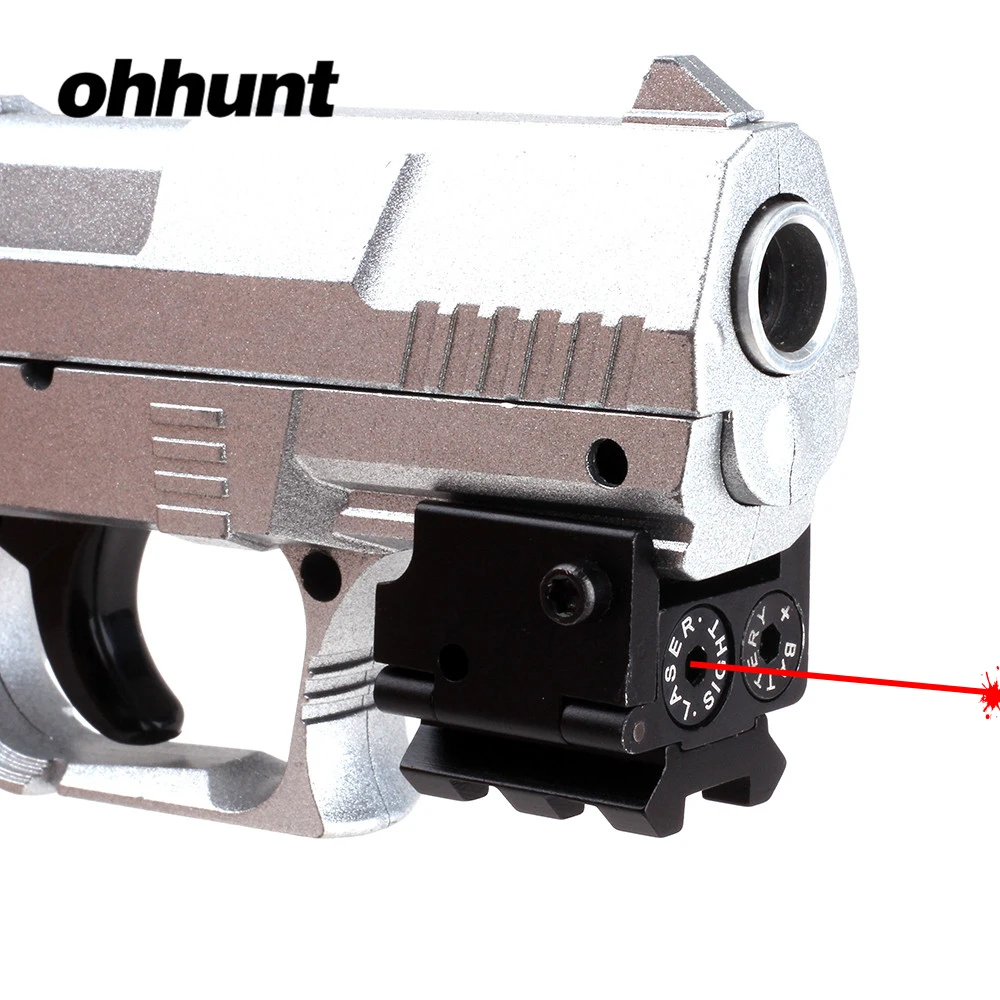 

ohhunt Mini Adjustable Compact Tactical Red Dot Laser Sight Scope Fit For Pistol Gun With Rail Mount 20mm