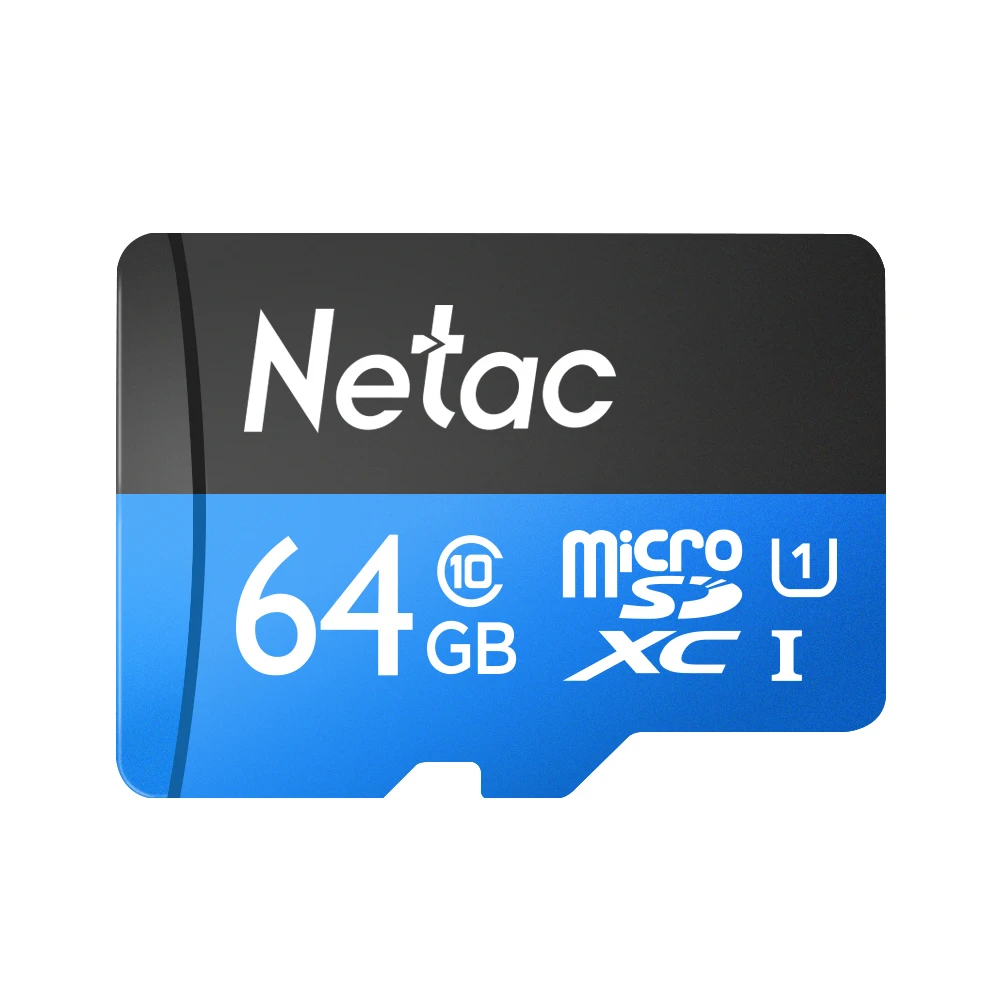 Tf-карта Netac P500 Micro SD карта класса 10 64G Micro SDXC TF флэш-карта памяти для хранения данных Высокая скорость до 80 МБ/с
