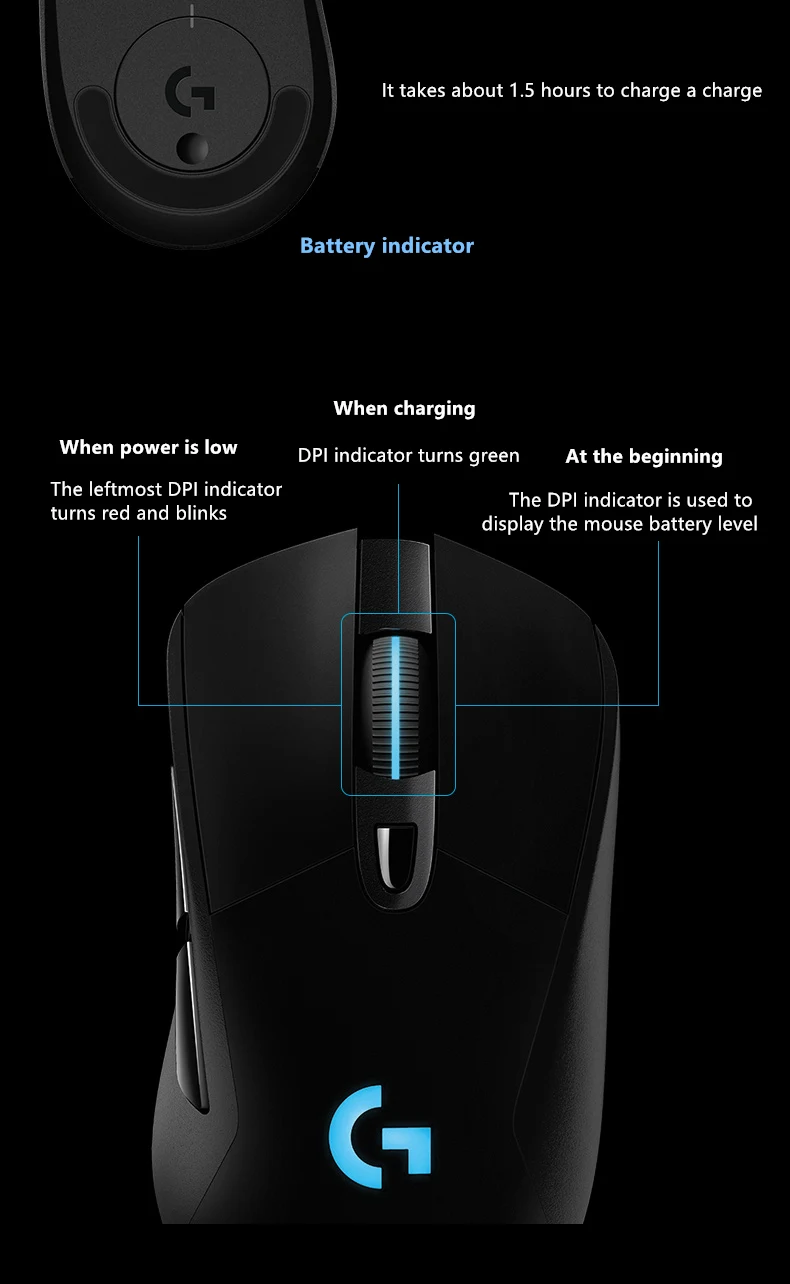 Logitech g703 lightspeed mouse de jogos sem fio