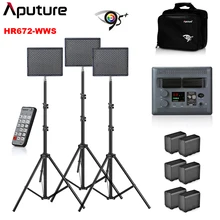 Aputure Amaran 2 шт HR672W+ 1 шт HR672S светодиодный видео Студийный светильник CRI95+ светильник для фотосъемки w/2,4G Беспроводное управление и светильник