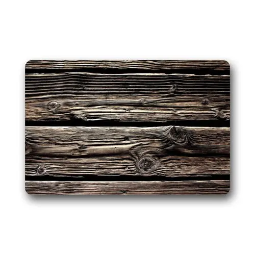 

Door Mat Retro Stripes Wood Pattern Print Stain Resistant Color Doormat Rug Indoor/Outdoor/Front Door/Bathroom Mats Floor Mat