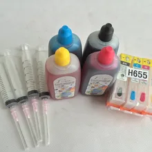 Набор для наполнения чернил для hp 178 для hp Deskjet 3070A 3520 Officejet 4620 Photosmart 5510 5520 5515 5521 6521 принтер с чипом УФ-чернил