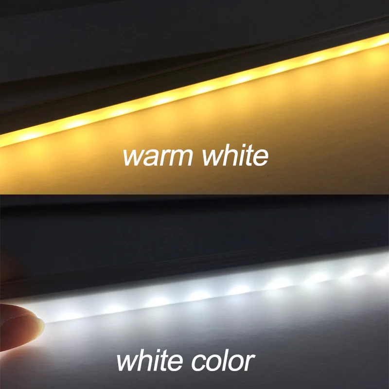 2pcs 7020 Dimmable Lamp 30cm 50cm Under Cabinet Strip Light Touch Switch Control Kitchen Led Bar Rigid Home DC 12V Wardrobe