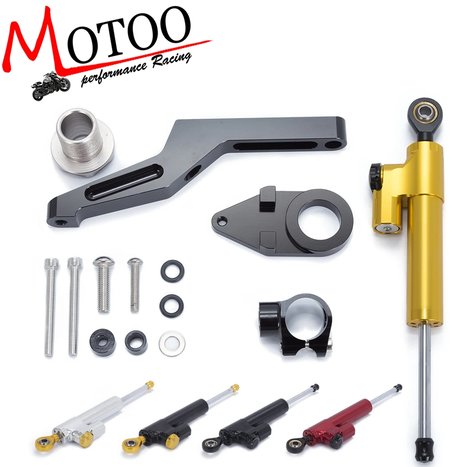 

Motoo- Motorcycle Full set CNC Steering Damper Stabilizerlinear Linear Stabilizer Bracket kit For KAWASAKI ZX6R ZX-6R 2009-2016