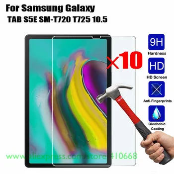 

10 PCS 9H Tempered Glass Films Screen Protector For Samsung Galaxy Tab S5e LTE 4G Wi-Fi SM-T725C T725N T725 T720N T720 10.5 inch