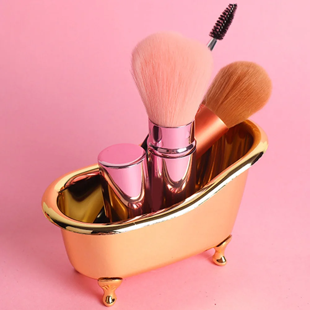 

Makeup Tool Storage Box Saving Space Easy Clean Bathroom Accessories Container Toothbrush Decoration Soap Holder Mini Bathtub