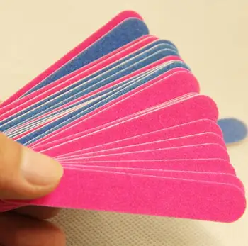 

Pink blue Nail Art Sanding File Buffer For Salon Manicure UV Gel Polisher Tool 8x1.5x0.12 cm