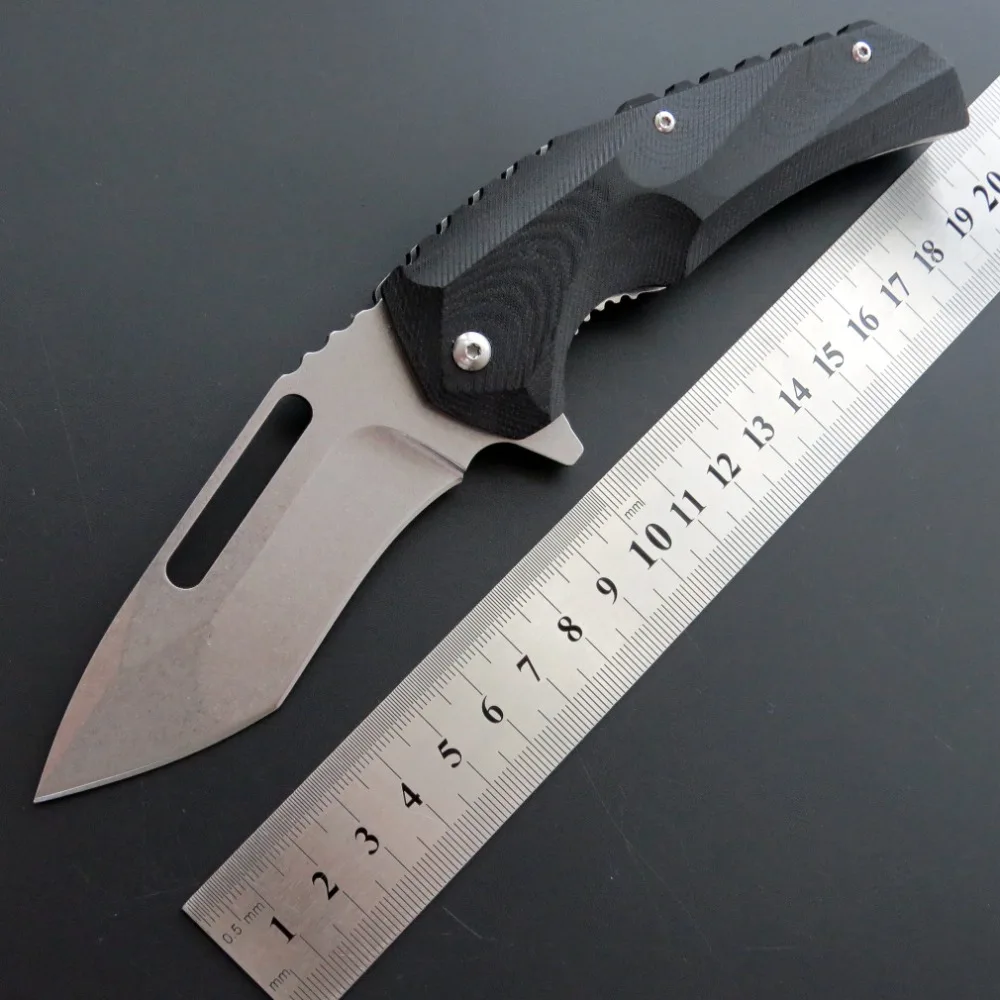 

Wholesale EF48 folding knife D2 blade ball bearing + G10 handle outdoor hunting camping fruit knife EDC tool pocket knife