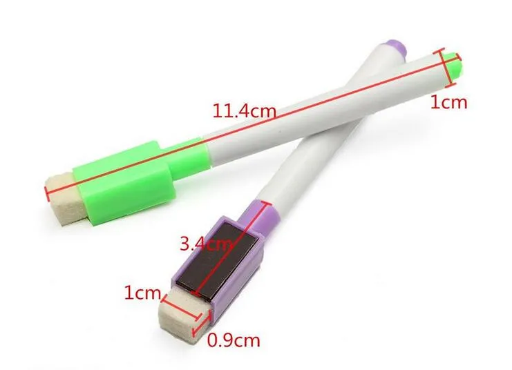 10 шт. маркеры для доски белая доска сухое стирание маркер Тонкое Перо ручка с ластиком Резиновые Красочные Магнитные маркеры письма